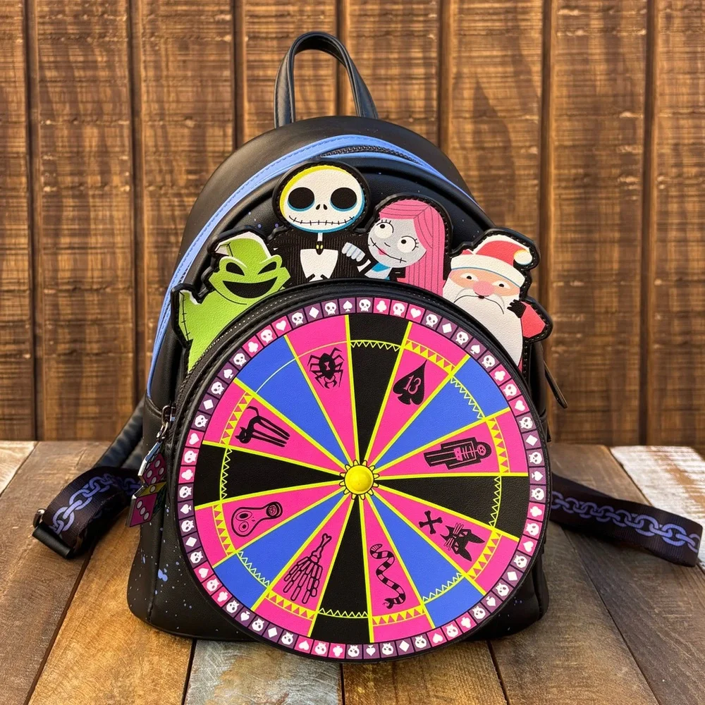 Loungefly Nightmare Before Christmas Oogie Boogie Spin Wheel Mini Backpack